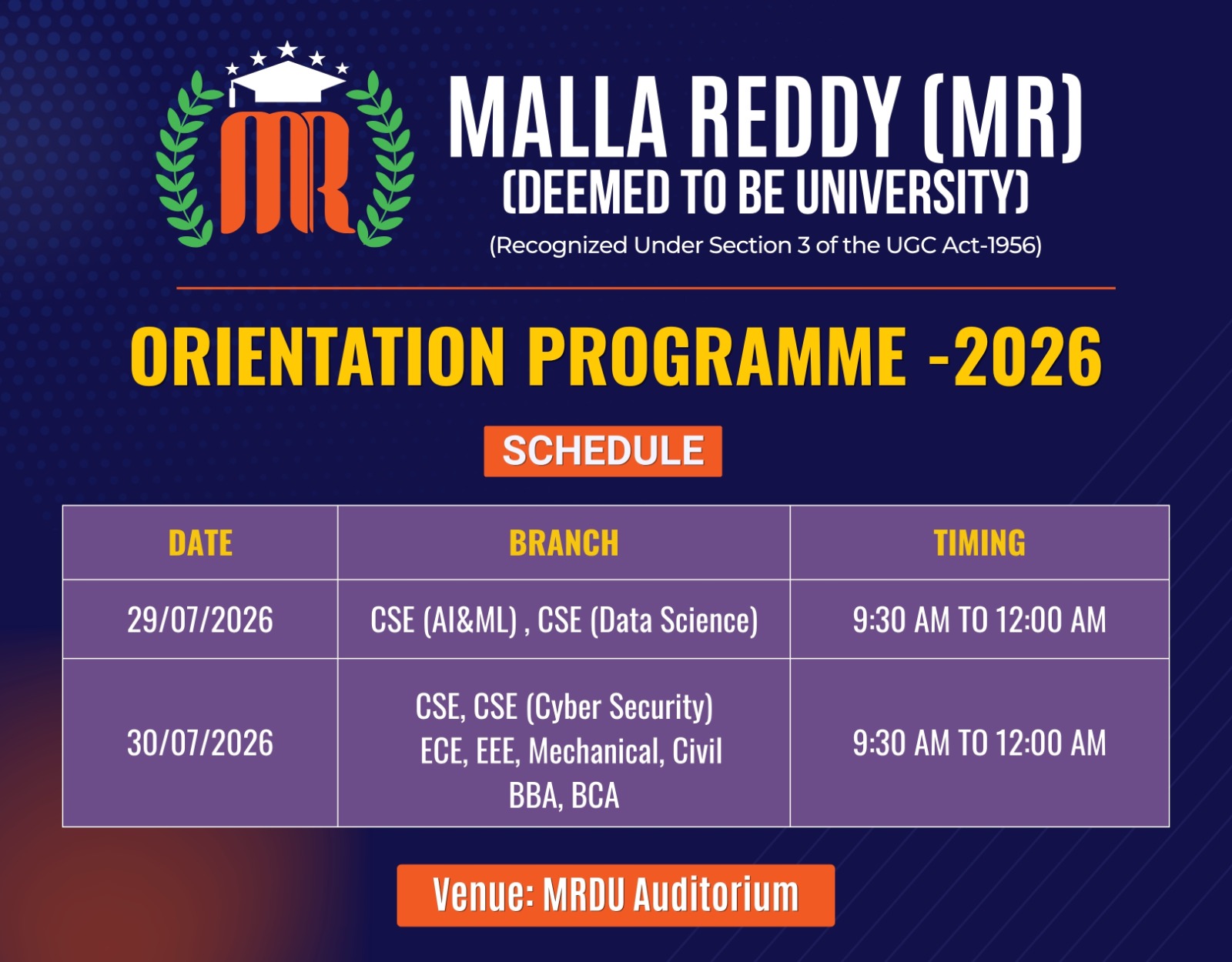 25th  Orientation  Day 2026