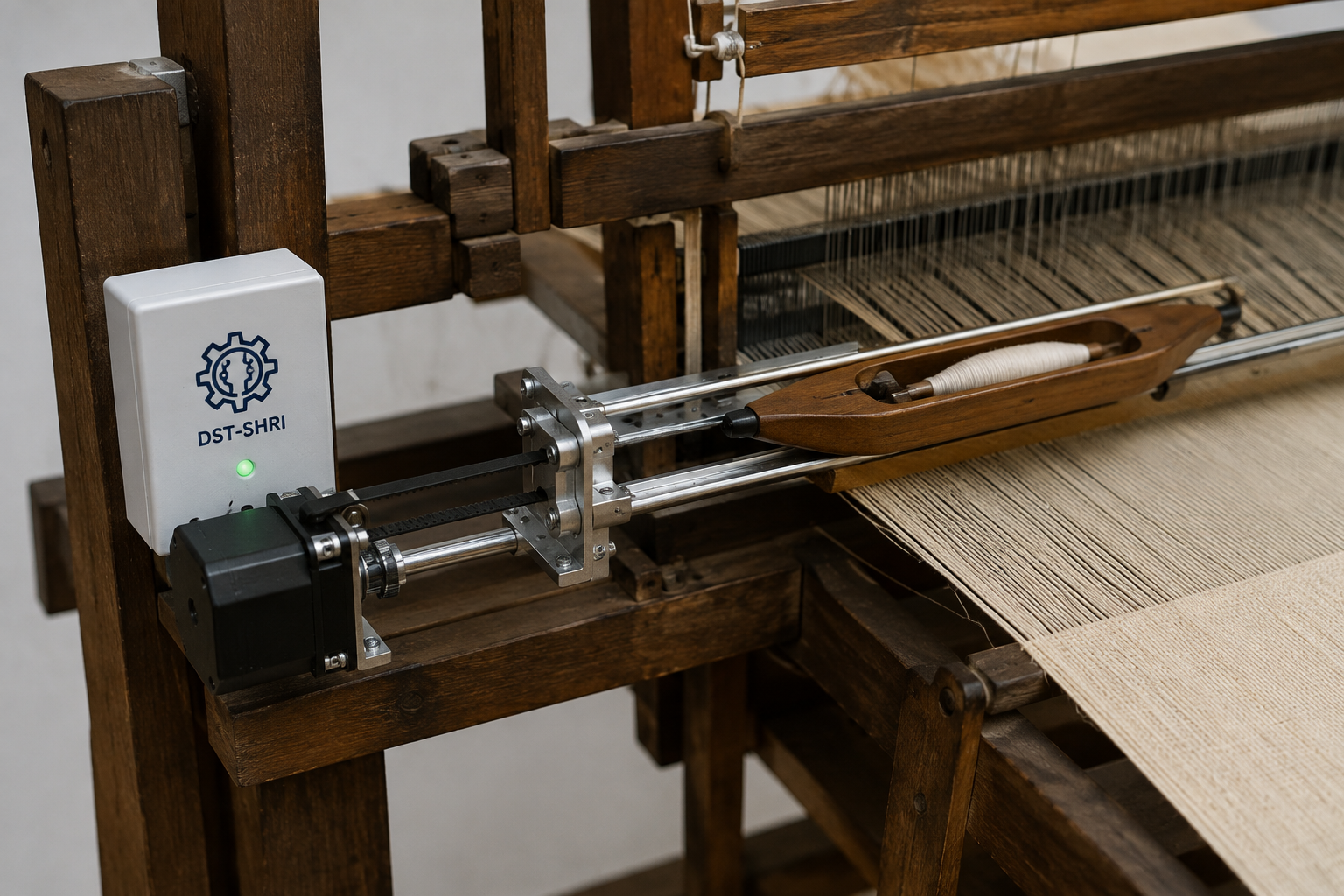 Development of an optimized and automated filling-carrier movement system to improve weaving efficiency, precision, and productivity in handlooms.