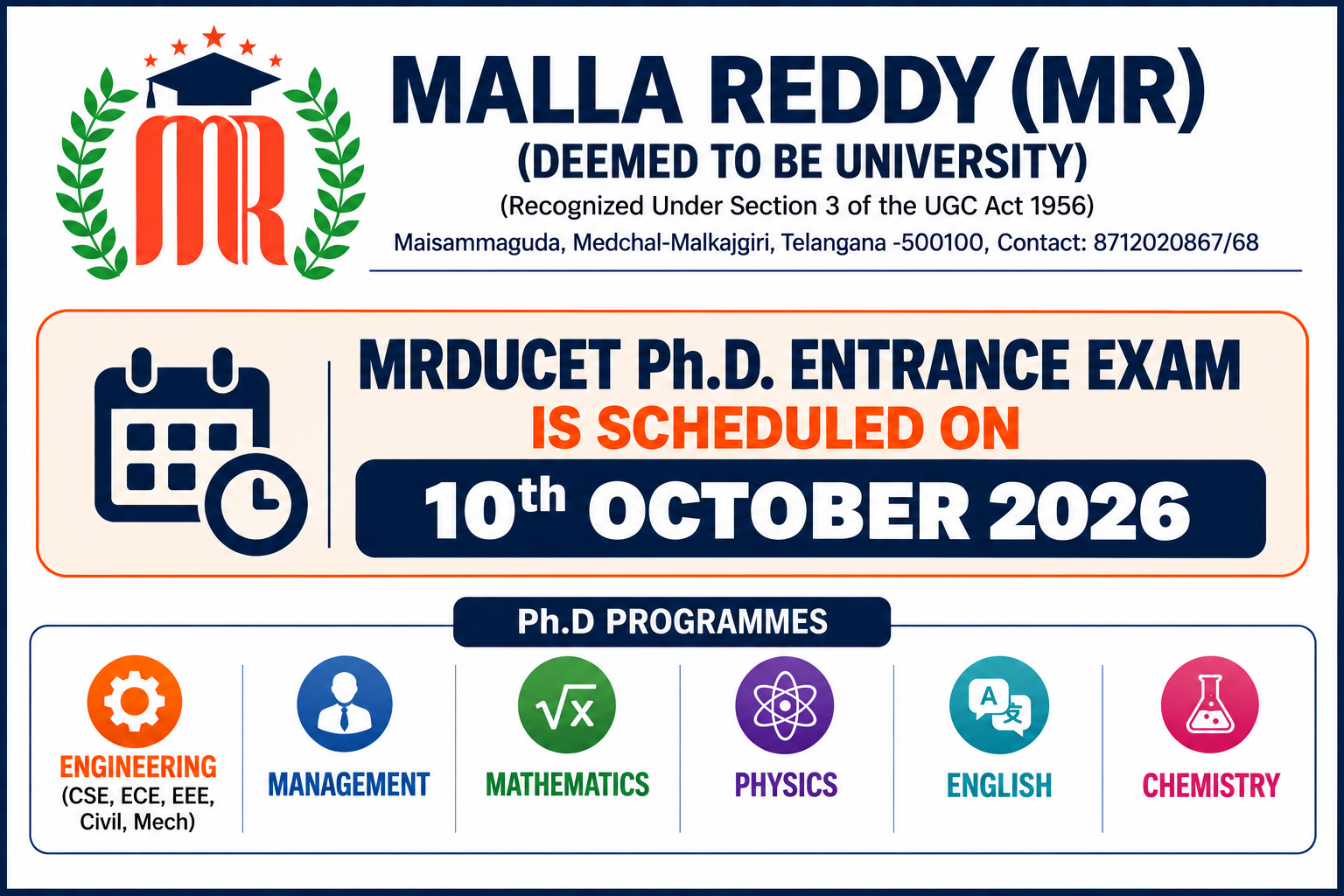 Malla Reddy (MR) Deemed to be University