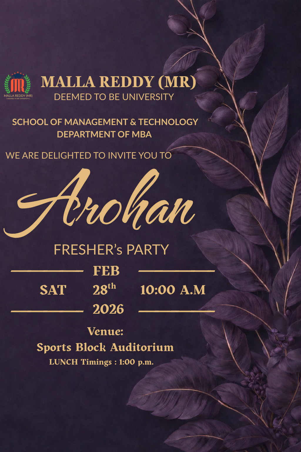 Arohan 2026 Main Banner